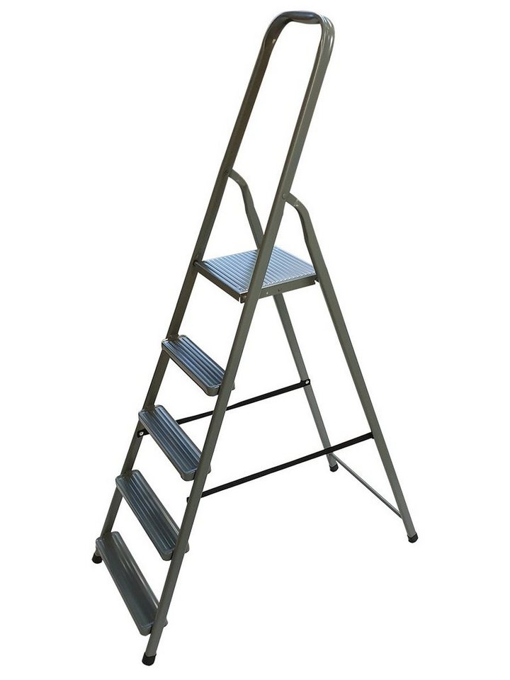 VaGo-Tools Stehleiter VaGo Haushaltsleiter Klappleiter 5 Stufen Stahl von VaGo-Tools