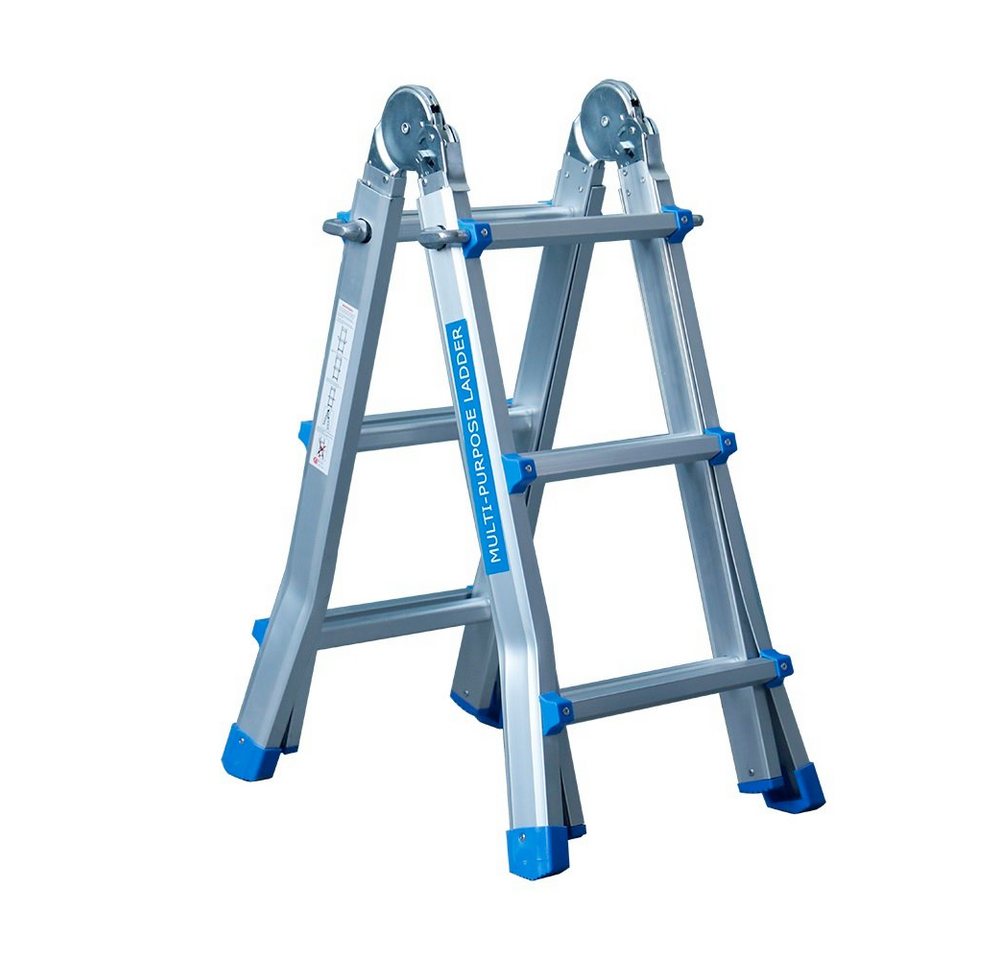 VaGo-Tools Stehleiter Alu Leiter Klappleiter 4 x 3 Stufen Teleskopleiter von VaGo-Tools
