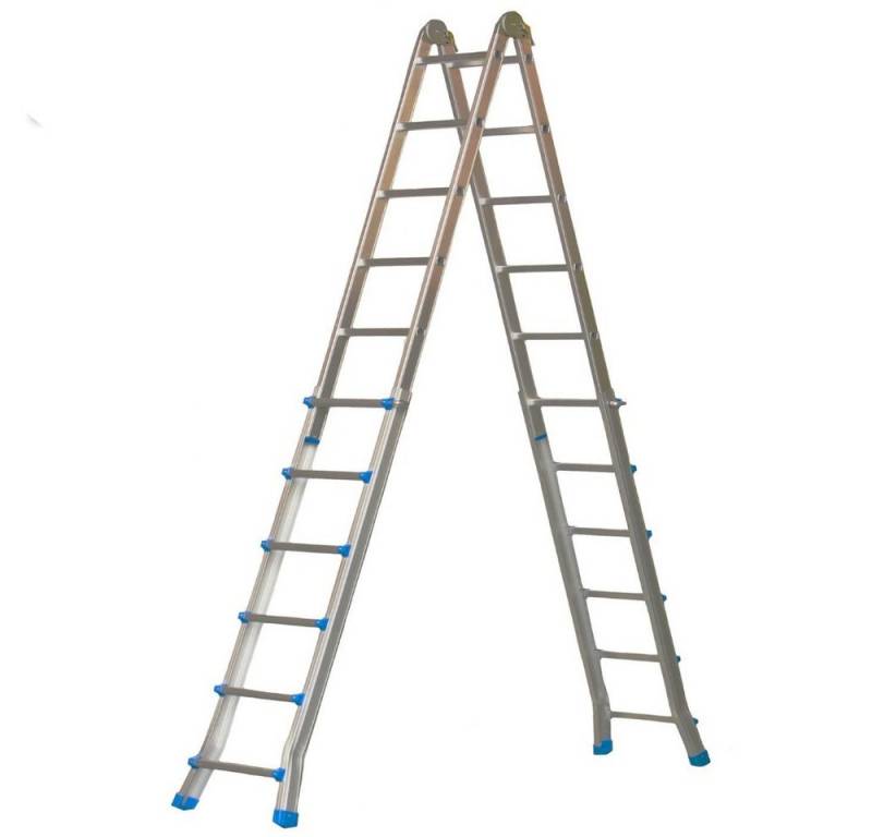 VaGo-Tools Stehleiter Alu Leiter Klappleiter 4 x 6 Stufen Teleskopleiter von VaGo-Tools