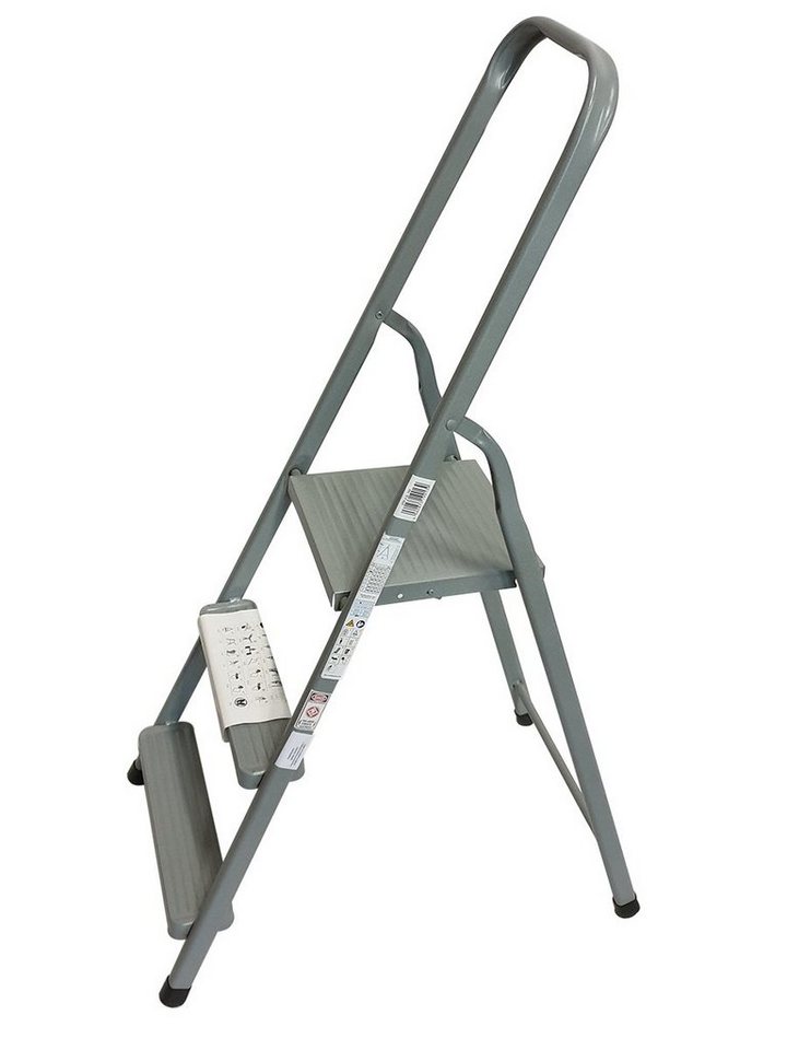 VaGo-Tools Stehleiter Haushaltsleiter Stehleiter Stahl Leiter 3 Stufen von VaGo-Tools