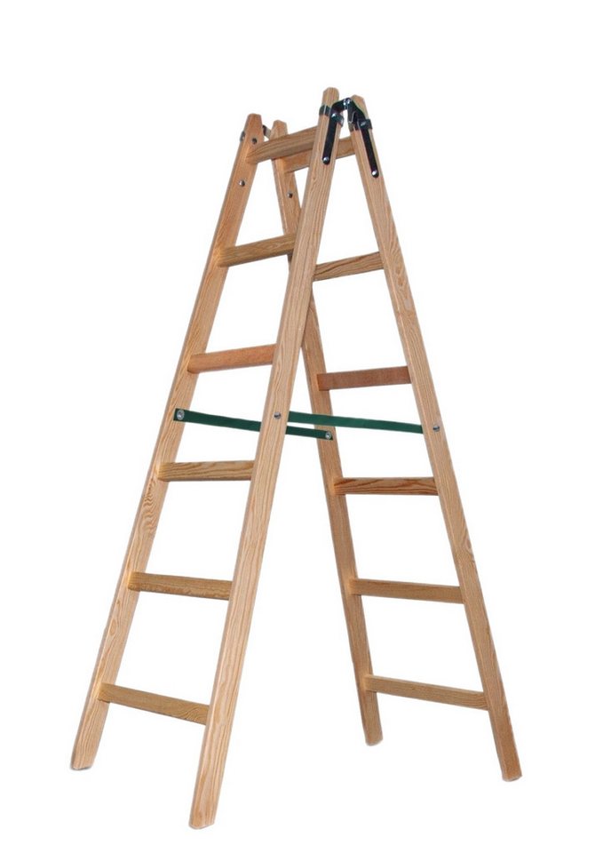 VaGo-Tools Stehleiter VaGo Holzleiter Leiter Trittleiter 2x6 Stufen von VaGo-Tools