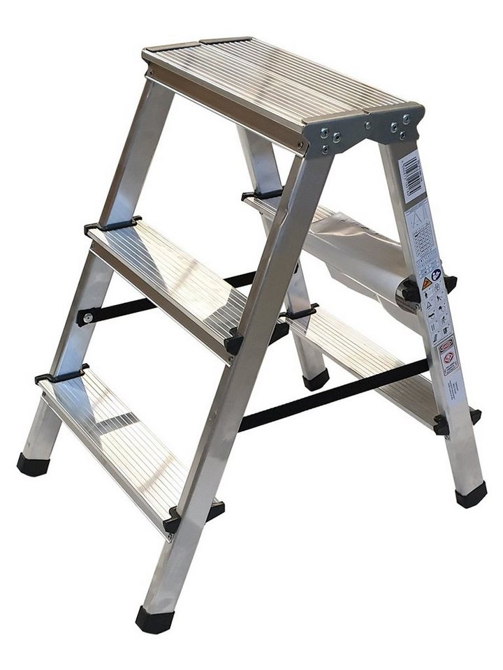 VaGo-Tools Vielzweckleiter VaGo Leiter Klappleiter Aluleiter 2 x 3 Stufen (Stück) von VaGo-Tools