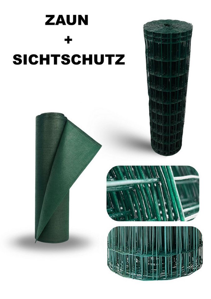 VaGo-Tools Zaun Maschendrahtzaun Zaun 100x75mm + Sichtschutz 1x25m VaGo-Tools Zaun Maschendrahtzaun Zaun 100x75mm + Sichtschutz 1x25m von VaGo-Tools