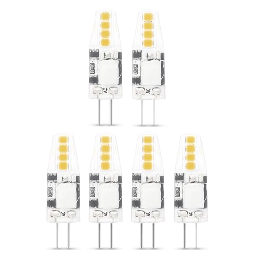 VaLight 6er Pack LED Stiftsockellampe AC-DC 1,8W ersetzt 18W G4 860 tageslichtweiß nicht dimmbar - G4 Stiftsockellampe - G4 Leuchtmittel - LED G4 - LED Stiftsockellampe von VaLight