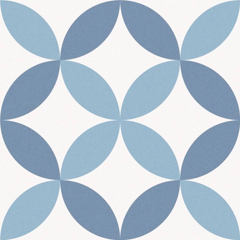Bodenfliese Feinsteinzeug Barcelona Blau Glasiert Matt 25 cm x 25 cm