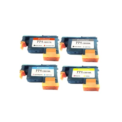 VabrZTkpg 771 Printhead -kompatibel mit DesignJet Z6200 Drucker Modelle CE017A CE018A CE019A CE020A(1Set (4pcs)) von VabrZTkpg