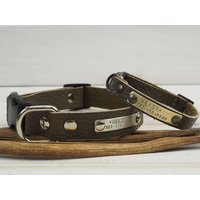 Handgefertigtes Hundehalsband Aus Braunem Leder von VacForPets