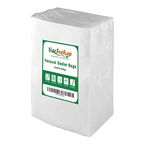 VacFreKep 100 Beutel 30x40cm Vakuumier Beutel Vakuumbeutel für Lebensmittel,BPA-Frei Sous Vide Vakuumierbeutel Beutel für Vakuumierer und Folienschweißgeräte Geeignet von VacFreKep