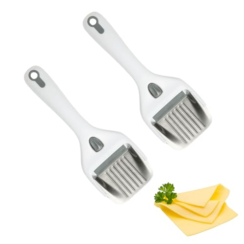 VacFreKep Käsehobel aus Edelstahl für die Küche, verstellbarer Handkäseschneider mit 2 Teilen für Blockkäse,antihaftbeschichtet und ergonomischer Handgriff von VacFreKep