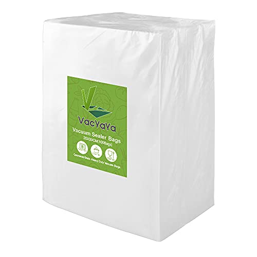 VacYaYa 100 Beutel 20x30cm Vakuumier Beutel Vakuumbeutel für Lebensmittel,BPA-Frei Sous Vide Vakuumierbeutel Beutel für Vakuumierer und Folienschweißgeräte Geeignet von VacYaYa