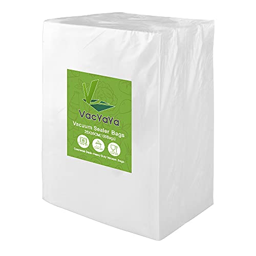 VacYaYa 100 Beutel 25x35cm Vakuumier Beutel Vakuumbeutel für Lebensmittel,BPA-Frei Sous Vide Vakuumierbeutel Beutel für Vakuumierer und Folienschweißgeräte Geeignet von VacYaYa