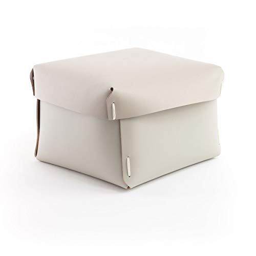 Vacavaliente Aufbewahrungsbox, Recycled Leder, Gray von Vacavaliente