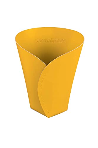 Vacavaliente Aufbewahrungskorb, Leather, Yellow (gelb) von Vacavaliente