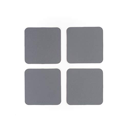 Vacavaliente Quadratisch, Recycled Leather, Gray von Vacavaliente