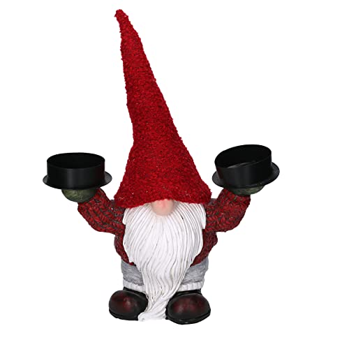 61599300000VACCHETTIGnome Kerzenhalter, Kunstharz, Rot von Vacchetti Giuseppe