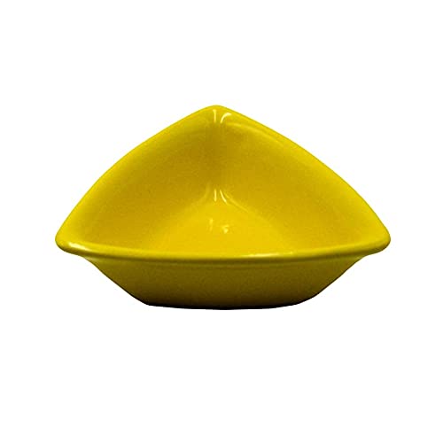 Vacchetti 5853620000 Romeo Schüssel gelb dreieckig, Keramik von Vacchetti Giuseppe