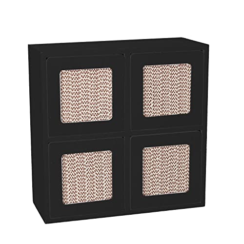 Vacchetti Aufbewahrungsbox aus Holz, schwarz, quadratisch, mehrfarbig, mittelgroß Vacchetti Aufbewahrungsbox aus Holz, schwarz, quadratisch, mehrfarbig, mittelgroß von Vacchetti Giuseppe