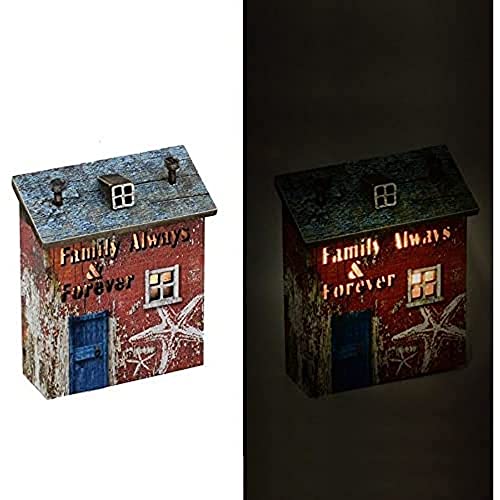 Vacchetti Giuseppe Haus Holz Stern mit LED, Mehrfarbig, Piccolo von Vacchetti Giuseppe