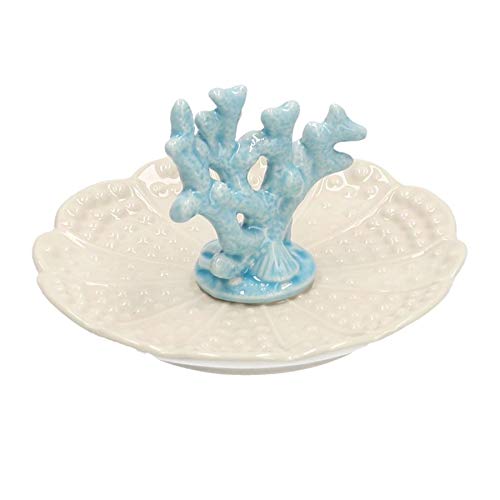 Vacchetti Giuseppe Taschenleerer aus Keramik, rund, Azzurro/Bianco/Corallo, Piccolo Vacchetti Giuseppe Taschenleerer aus Keramik, rund, Azzurro/Bianco/Corallo, Piccolo von Vacchetti Giuseppe
