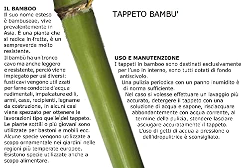 Vacchetti Giuseppe Teppich Bambu' dünne Stäbchen, Mehrfarbig, Grande von Vacchetti Giuseppe