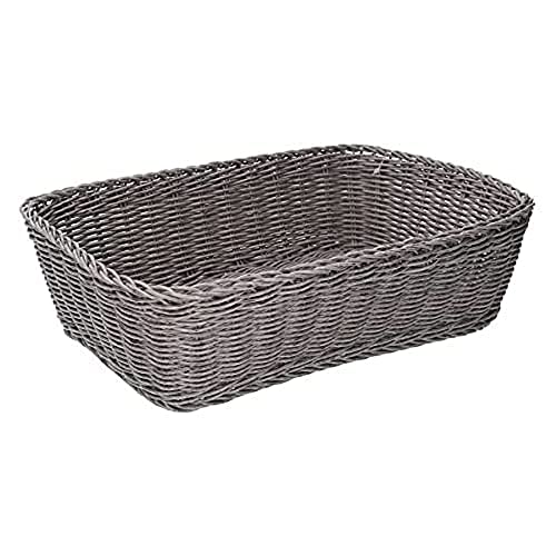 Vacchetti Polyrattan Korb grau rechteckig, mittel von Vacchetti Giuseppe