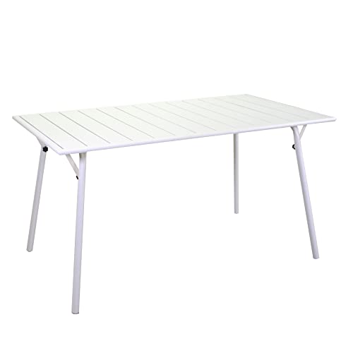 Vacchetti Tisch aus Metall Rovigo weiß klappbar 140 x 80 x Höhe 74 cm von Vacchetti Giuseppe