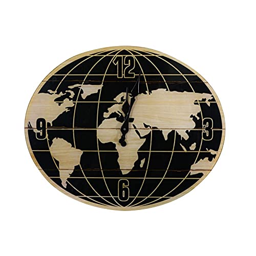 Vacchetti Uhr Glas Welt Oval, Schwarz Gold, Klein von Vacchetti Giuseppe