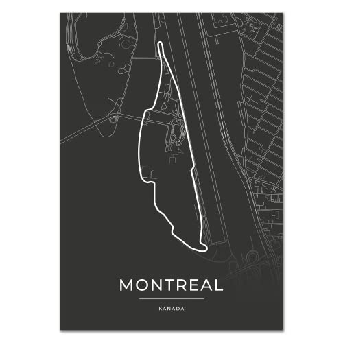 Vacentures Montreal Rennstrecken Poster - Geschenk für Motorsport-Fans (21x30 CM (DIN A4)) von Vacentures