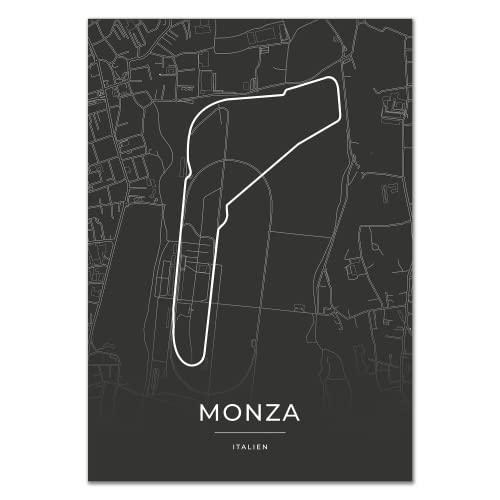 Vacentures Monza Rennstrecken Poster - Geschenk für Motorsport-Fans (21x30 CM (DIN A4)) von Vacentures