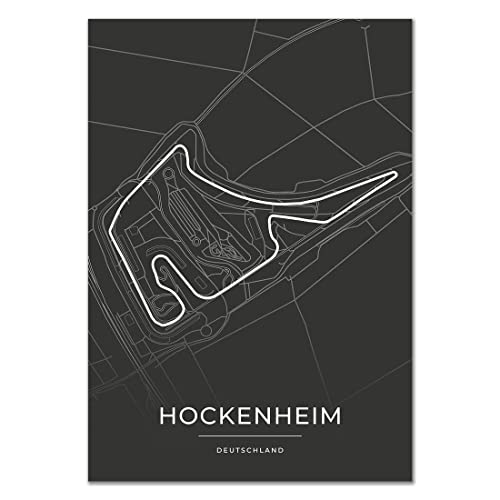 Vacentures Hockenheim Rennstrecken Poster - Geschenk für Motorsport-Fans (21x30 CM (DIN A4)) von Vacentures
