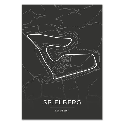 Vacentures Spielberg Rennstrecken Poster - Geschenk für Motorsport-Fans (21x30 CM (DIN A4)) von Vacentures