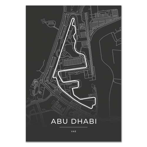Vacentures Abu Dhabi Rennstrecken Poster - Geschenk für Motorsport-Fans (21x30 CM (DIN A4)) von Vacentures