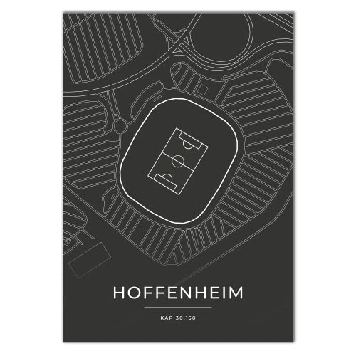 Vacentures Hoffenheim Stadion Poster - Fussballstadion-Poster - Geschenk für Fußballfans (30x40 CM) von Vacentures