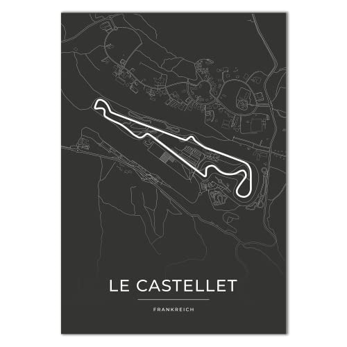 Vacentures Le Castellet Rennstrecken Poster - Geschenk für Motorsport-Fans (21x30 CM) von Vacentures