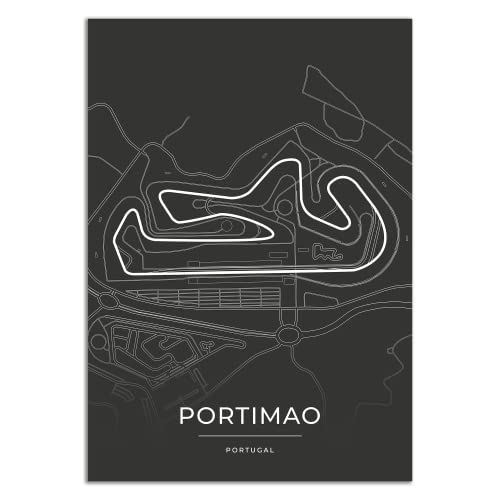 Vacentures Portimao Rennstrecken Poster - Geschenk für Motorsport-Fans (50x70 CM) von Vacentures