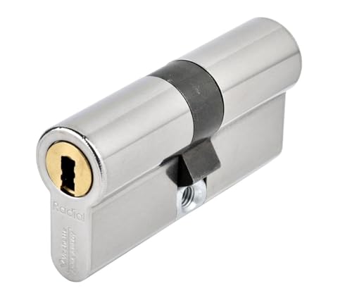 Vachette 27583000 Radialis – Schließzylinder 32,5 x 32,5 mm für Außentür, Haustür | sehr hohe Sicherheit, 4 Schlüssel zum Durchschlagen, Eigentumskarte, Edelstahl, 32,5x32,5 von Vachette