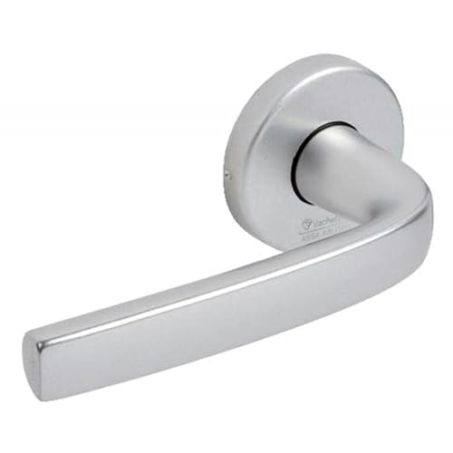 Vachette 0200834 Poignée de porte Türgriff-Set auf Rosetten Schlüssel L Logio – für Zimmertüren und Büro – Material: Robustes Aluminium – silberfarbene Oberfläche, Silber von Vachette