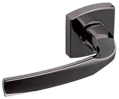 Vachette Artis Türgriff – Ständer und Rosette, quadratisch, solidarisiert, für Türen mit einer Dicke von 30 bis 48 mm – aus Zamak – quadratisch 7 mm – inklusive Unterrosette – schwarzer Diamant von Vachette