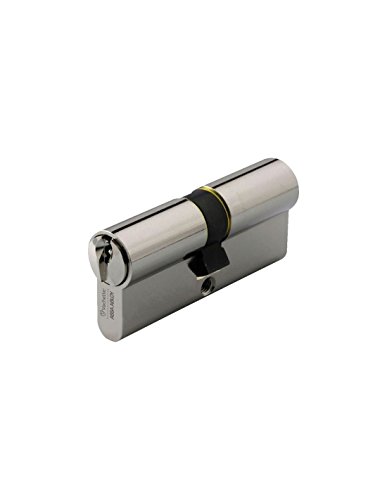 Vachette First Mechanischer Schließzylinder für Tür – Doppeleingang 40 x 40 mm – Mechanismus mit 5 Sicherungsstiften – 3 Schlüssel – einfache Installation – vernickelte Oberfläche von Vachette