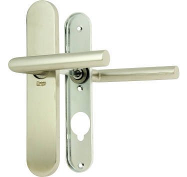 Vachette Linox 493 Türgriff-Set auf großer Platte – Winkelständer – Auslauf für Küche, Wohnzimmer – Abstand 195 mm – einfache Montage – Edelstahl Vachette Linox 493 Türgriff-Set auf großer Platte – Winkelständer – Auslauf für Küche, Wohnzimmer – Abstand 195 mm – einfache Montage – Edelstahl von Vachette