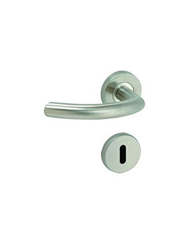 Vachette Linox Türgriff – Ständer rechts auf runder Rosette – für Türen mit einer Dicke von 30 bis 48 mm – aus Edelstahl – quadratisch 7 mm – Rosette separat erhältlich von Vachette