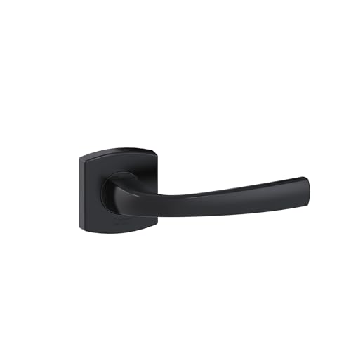 Vachette Muze Türgriff – Ständer und Rosette, quadratisch, solidarisiert, für Türen mit einer Dicke von 30 bis 48 mm – aus Zamak, quadratisch 7 mm, Finish Onyx von Vachette