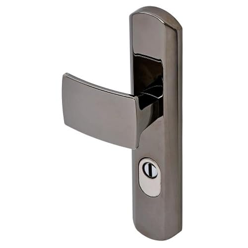 Vachette Türgriff-Set auf Platte ARTIS – Version für Tür mit Abstand, Abstand 195 mm – einfache Montage – aus Zamak – Zylinderschutz verstellbar von 10 bis 15 mm – Chrom Velours von Vachette