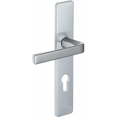 Vachette Türgriff-Set auf Platte KAZA – Schlüssel-Version L für Zimmertüren und Bürotüren – Abstand 195 mm – Material robustes Aluminium – Anodinox-Finish Vachette Türgriff-Set auf Platte KAZA – Schlüssel-Version L für Zimmertüren und Bürotüren – Abstand 195 mm – Material robustes Aluminium – Anodinox-Finish von Vachette