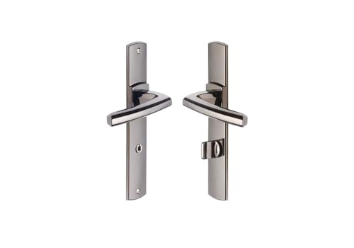 Vachette Türgriff-Set auf SULT-Platte – Version mit Verurteilung für WC & Badezimmer – Abstand 195 mm – strapazierfähiges Zamak-Material – schwarze Diamant-Oberfläche Vachette Türgriff-Set auf SULT-Platte – Version mit Verurteilung für WC & Badezimmer – Abstand 195 mm – strapazierfähiges Zamak-Material – schwarze Diamant-Oberfläche von Vachette