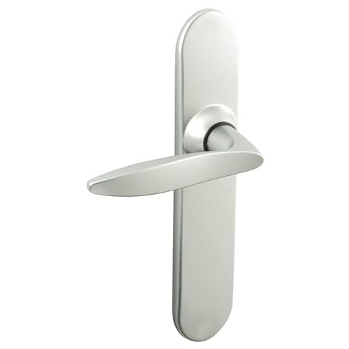 Vachette Türgriff-Set auf großer TWIST-Platte – Schlüssel-Version I für Eingangstür, Abstand 195 mm – aus strapazierfähigem Zamak, Chrom-Velours-Oberfläche – einfaches Anbringungssystem Vachette Türgriff-Set auf großer TWIST-Platte – Schlüssel-Version I für Eingangstür, Abstand 195 mm – aus strapazierfähigem Zamak, Chrom-Velours-Oberfläche – einfaches Anbringungssystem von Vachette