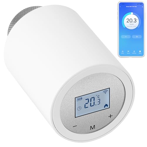 Smart Heizkörperthermostat TRVZB, Vaconoff Heizungsthermostat mit App-Funktion, Zigbee Thermostat Heizung Digital Benötigt Tuya Gateway, Kompatibel mit Amazon Alexa/Home Assistant von Vaconoff