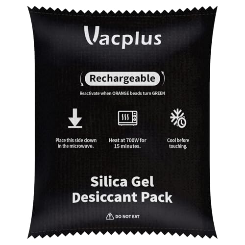 Vacplus 2er-Pack 400 g Luftentfeuchter Auto – Wiederverwendbare Silikagel-Beutel mit Indikator, Auto-Entfeuchter und Feuchtigkeitsabsorber mit Silica-Kugeln für Schrank & Schublade, 14.5 x 18.0cm von Vacplus