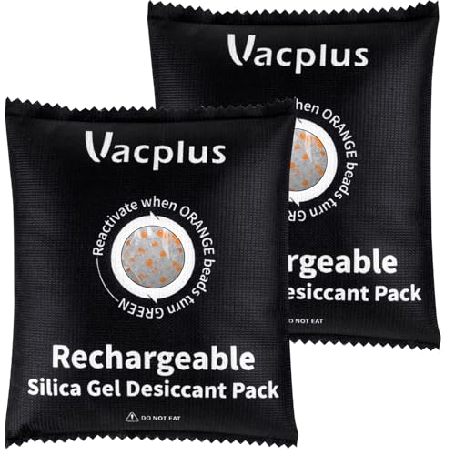 Vacplus Silicagel-Luftentfeuchter 400 Gramm, Wiederverwendbarer Feuchtigkeitsabsorbierender Beutel, 2er-Pack, 5,8"×6,7" Vacplus Silicagel-Luftentfeuchter 400 Gramm, Wiederverwendbarer Feuchtigkeitsabsorbierender Beutel, 2er-Pack, 5,8"×6,7" von Vacplus