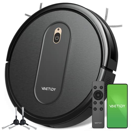 Vactidy Nimble T6 Saugroboter mit 2800Pa Starke Saugkraft,120 Min Laufzeit,Staubsauger Roboter mit Alexa&Google Assistant&App&Siri Steuerung,Roboterstaubsauger, Schwarz von Vactidy